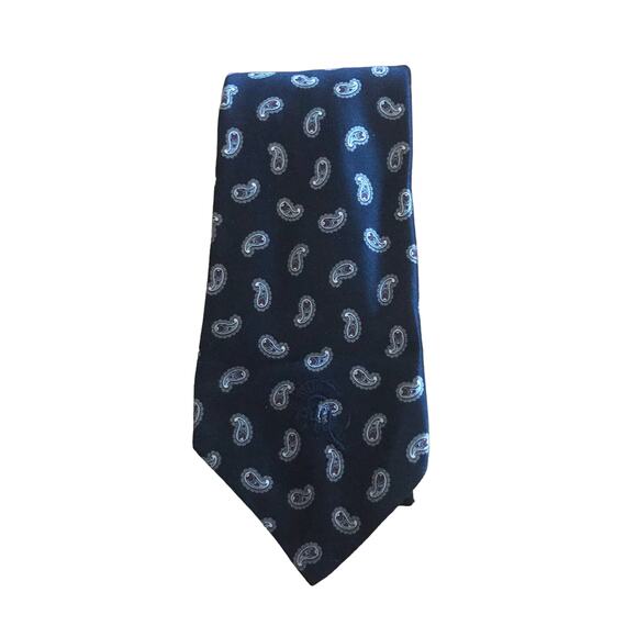 Vintage Countess Mara Black Paisley Tie, Jack Henry of Kansas City Vintage Tie - Picture 3 of 6